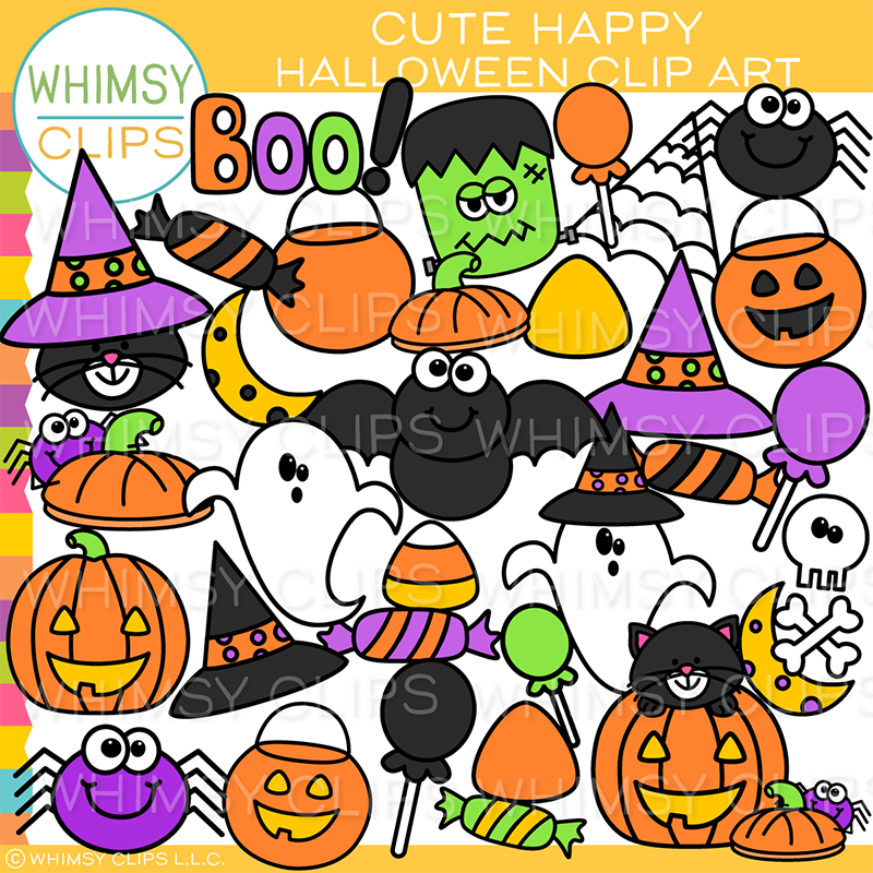 Halloween Pieces Clip Art – Whimsy Clips - Main Image
