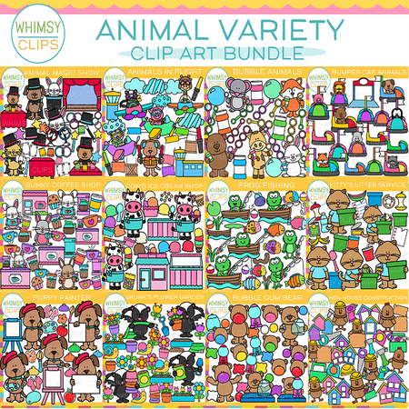 Animal Theme Variety Clip Art Bundle