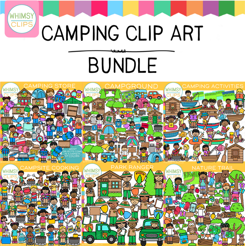 Camping Clip Art Bundle, Images & Illustrations
