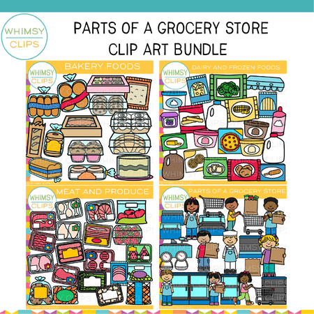 Parts of a Grocery Store Clip Art