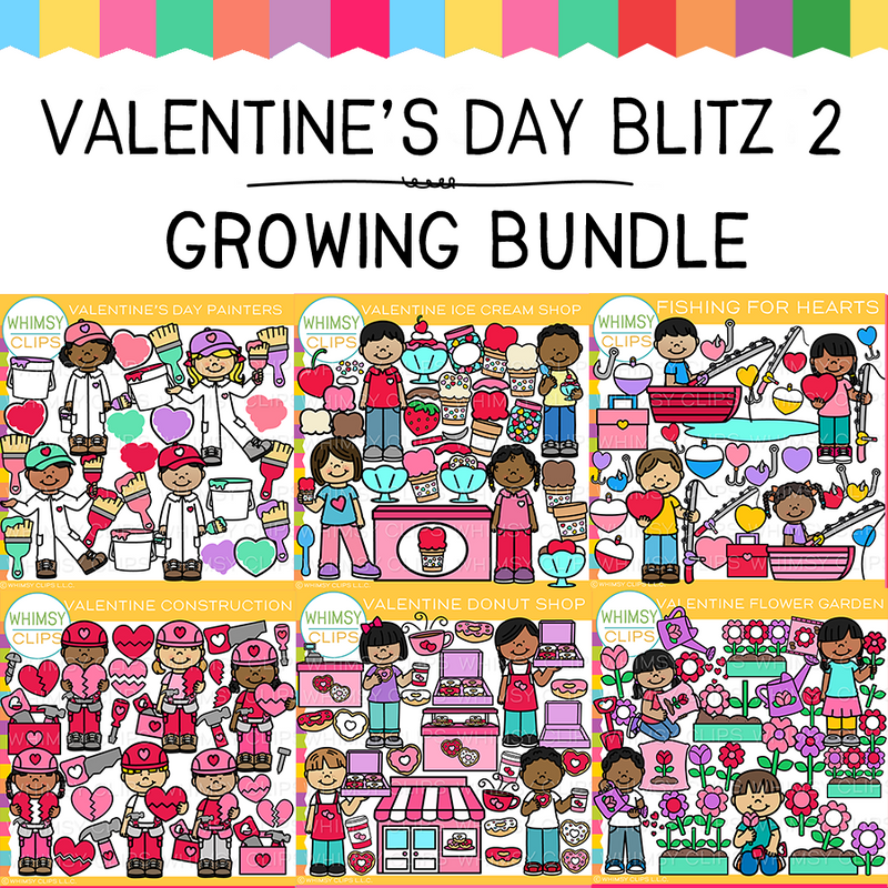 Valentine's Day Blitz Clip Art Bundle Two, Images & Illustrations ...
