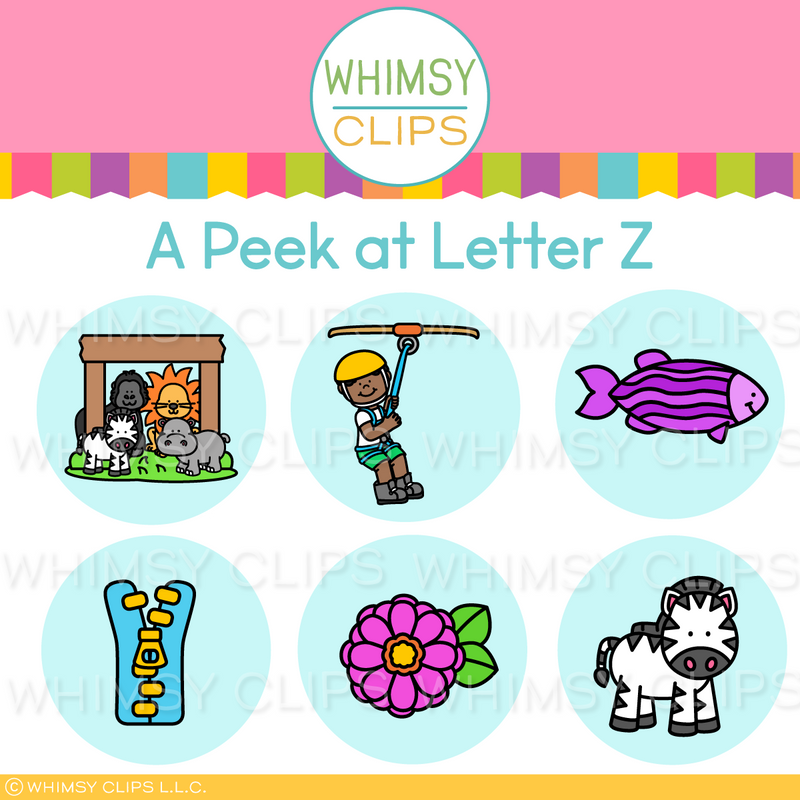 The Really Big Alphabet Letter Z Clip Art Set, Images & Illustrations ...