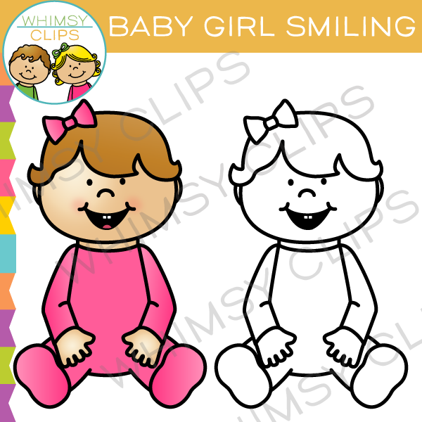 Baby Girl Smiling Clip Art