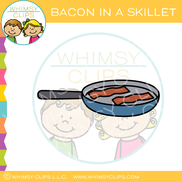 Bacon In A Skillet Clip Art