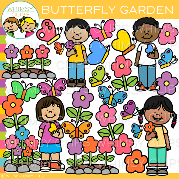 Butterfly Garden Clip Art