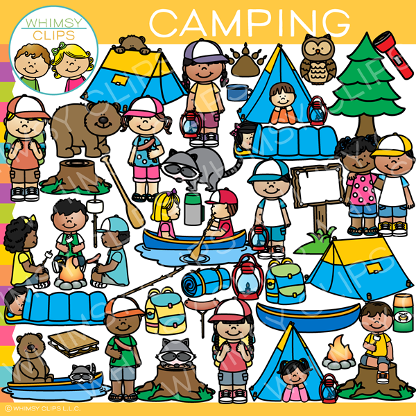 Kids Camping Clip Art, Images & Illustrations
