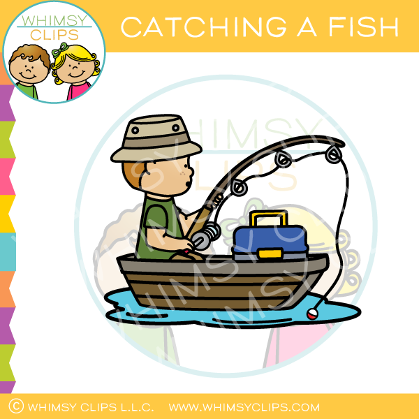 Catching a Fish Clip Art – Whimsy Clips