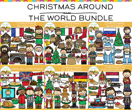 Christmas Around The World Clip Art Bundle