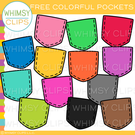 Free Colorful Pocket Clip Art
