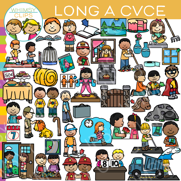 CVCe Long A Word Family Clip Art