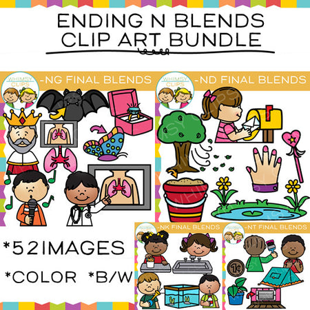 Ending N Blends Clip Art
