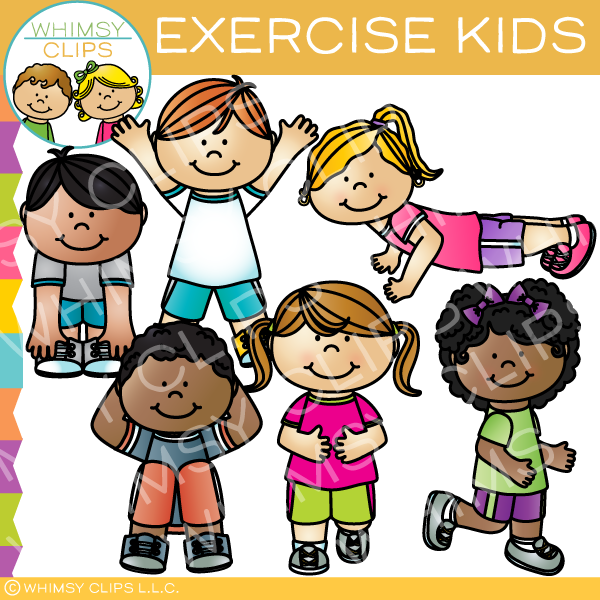 Exercise Kids Clip Art