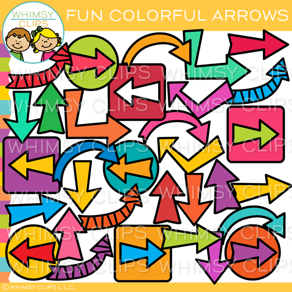 Fun Colorful Arrows Clip Art