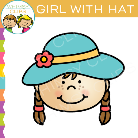 Girl With Hat Clip Art