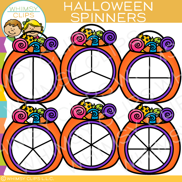 Halloween Spinners Clip Art