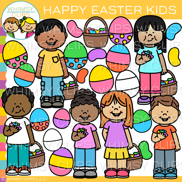 Happy Easter Kids Clip Art