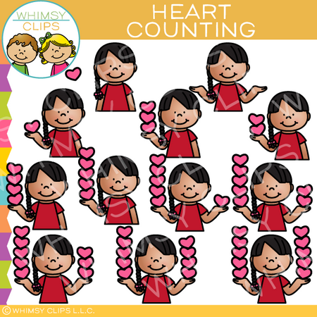 Valentine Counting Clip Art
