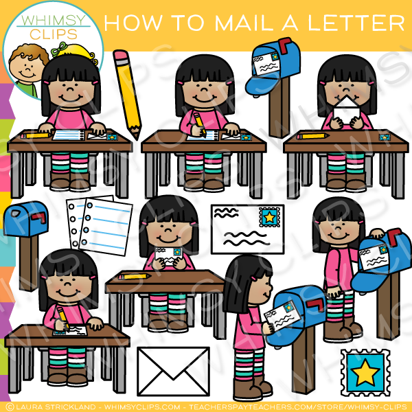 How to Mail a Letter Clip Art