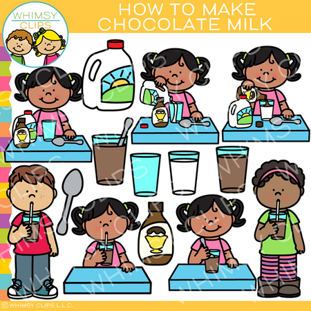 How to Make Chocolate Milk Clip Art