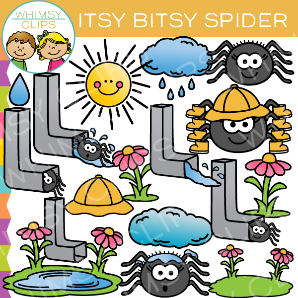 Stupell Itsy Bitsy Spider Nursery Rhyme Wall Plaque - 10x15 Inch Blue Background Kids Room Decor