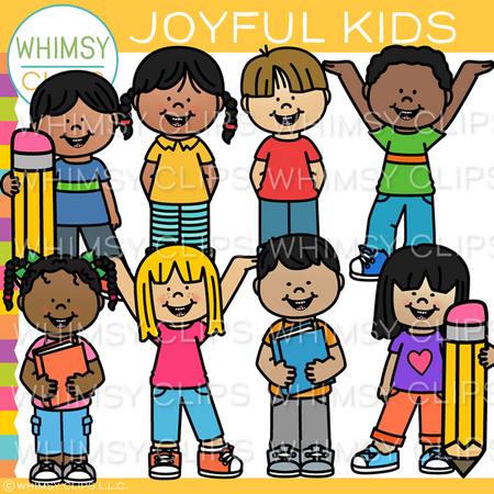 Joyful Kids Clip Art