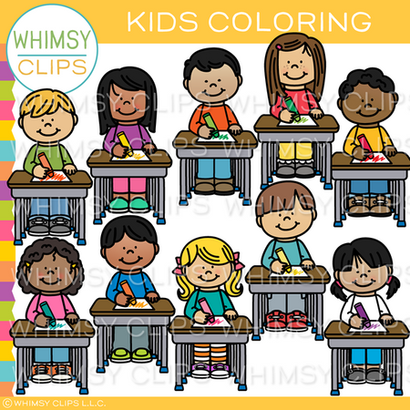 Kids Coloring Clip Art