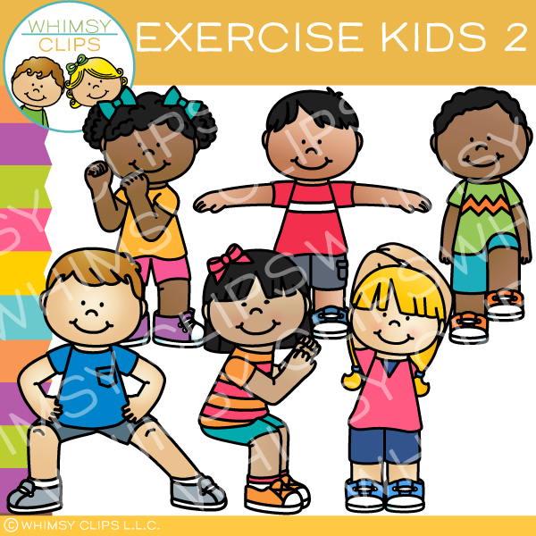 Kids Exercise Clip Art