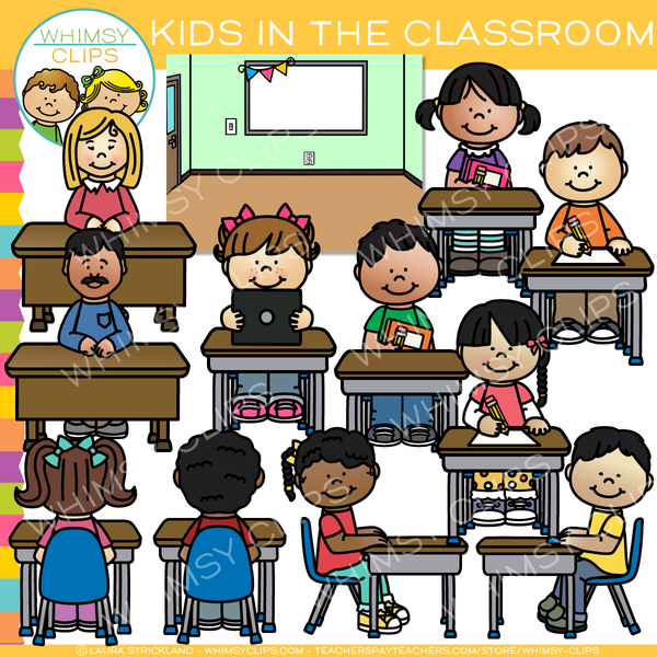 Kids in the Classroom Clip Art