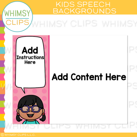 Kids Speech Backgrounds