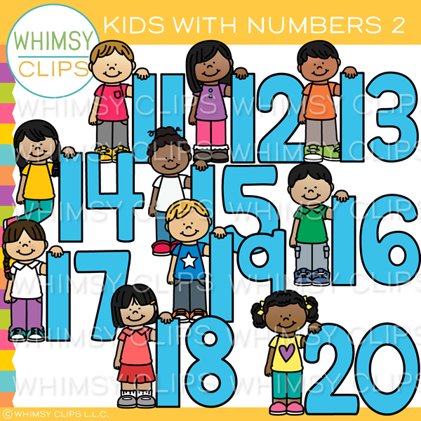 Kids with Numbers 11-20