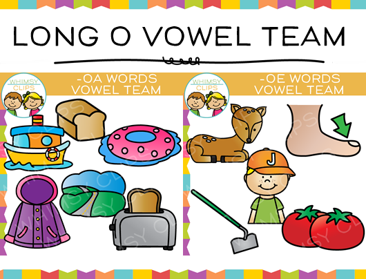 Long O Vowel Team Clip Art