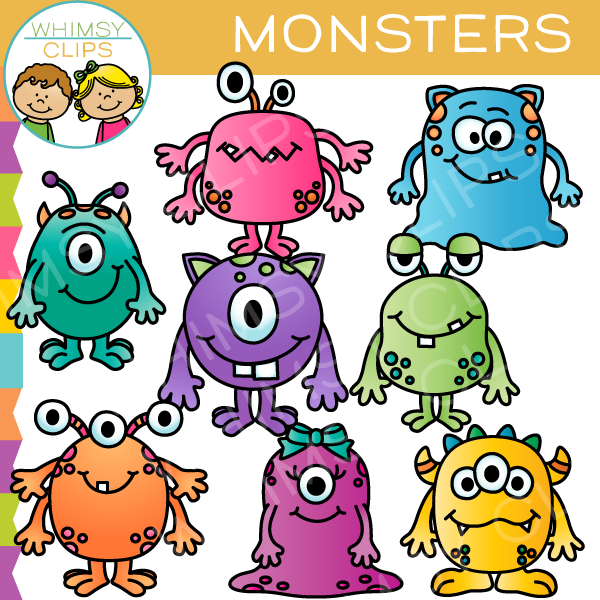 cartoon cute monsters Cute Monster Clip Art, Images & Illustrations