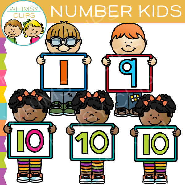 Number Kids Clip Art – Whimsy Clips