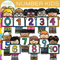 Number Kids Clip Art 
