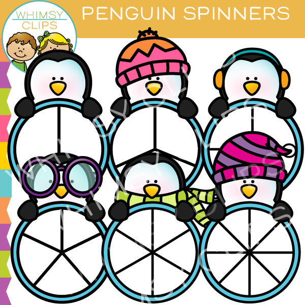 Penguin Spinners Clip Art
