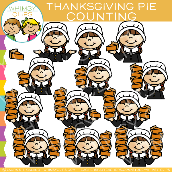 Thanksgiving Pie Counting Clip Art