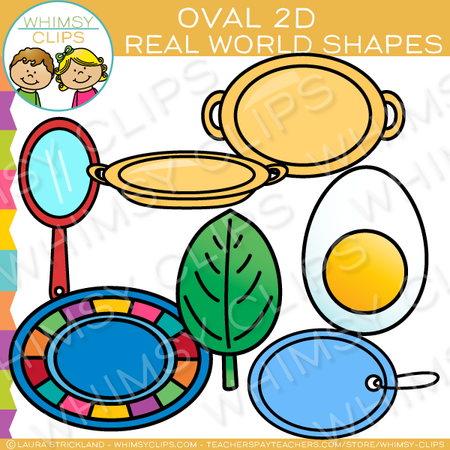 Oval 2D Real Life Objects Clip Art