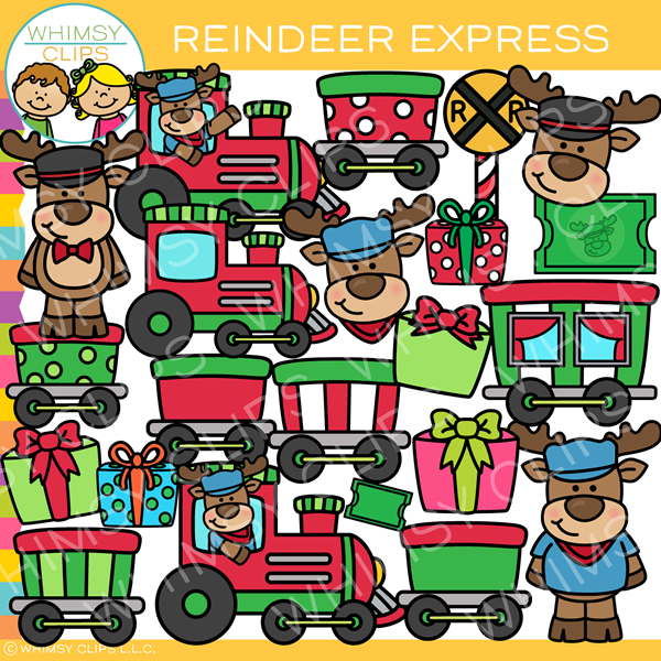 Reindeer Express Clip Art