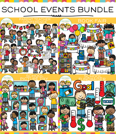 School Events Clip Art Bundle