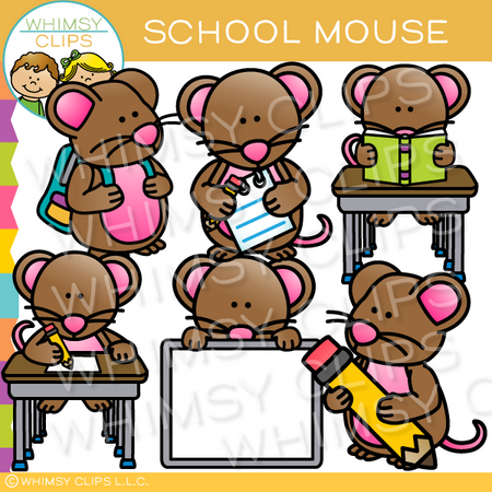 School Mouse Clip Art