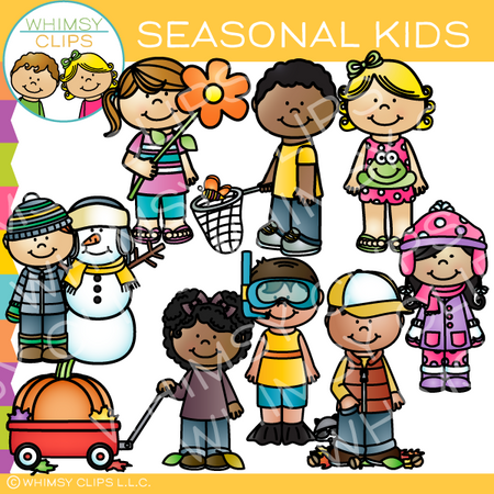 Seasonal Kids Clip Art