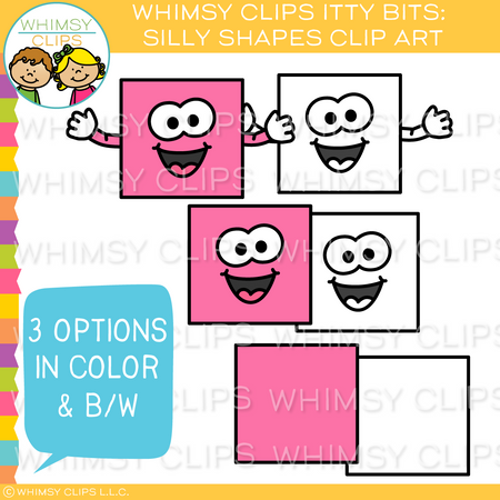 Colorful Silly Shapes Clip Art