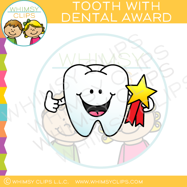 Tooth With Dental Award Clip Art