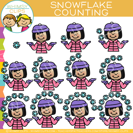 Snowflake Counting Clip Art
