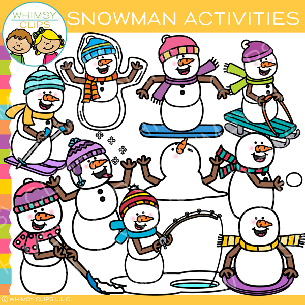 Snowman Activities Clip Art
