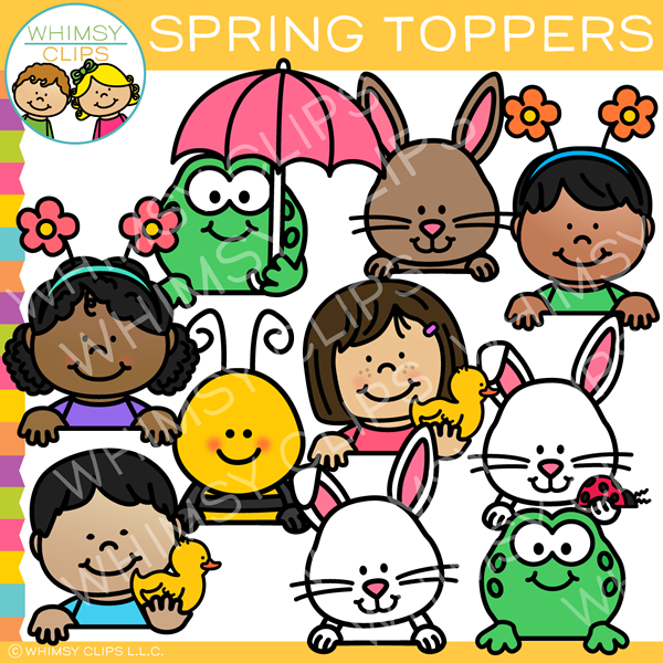 Spring Toppers Clip Art