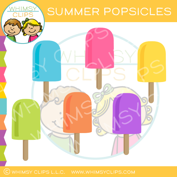 Summer Popsicles Clip Art