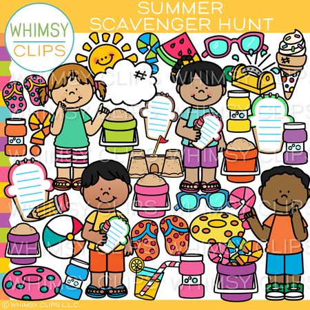 Summer Scavenger Hunt Clip Art