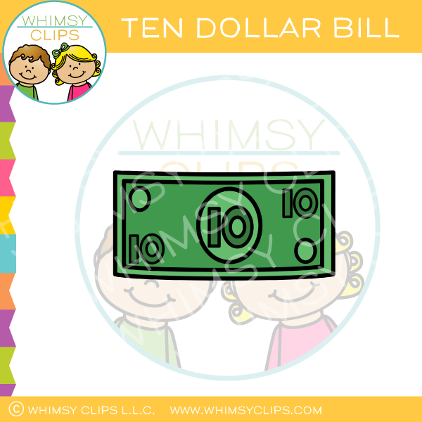 Plain Ten Dollar Bill Clip Art