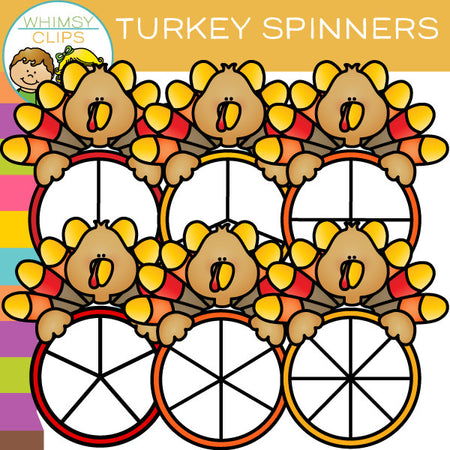 FREE Turkey Spinners Clip Art 